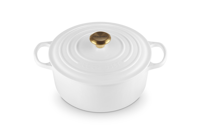 Cast Iron Signature Round CasseroleWhite image number 2