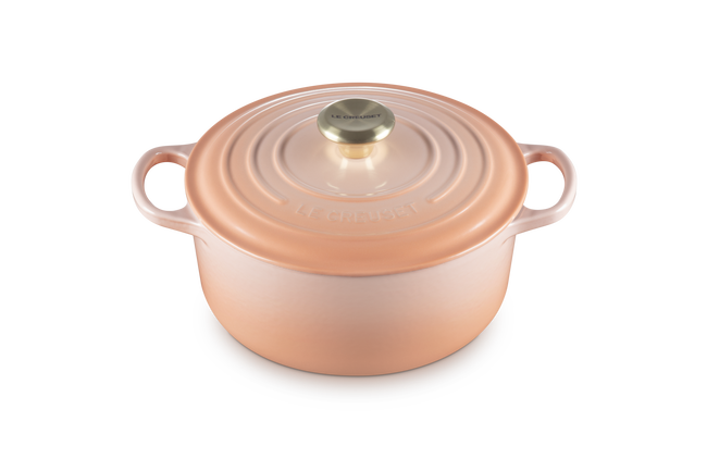 Cast Iron Signature Round CasserolePêche image number 2