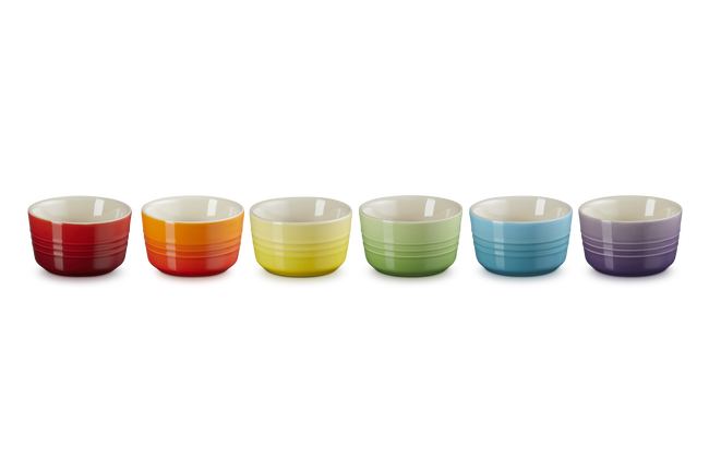 Stoneware Rainbow Set of 6 Mini Ramekins image number 1