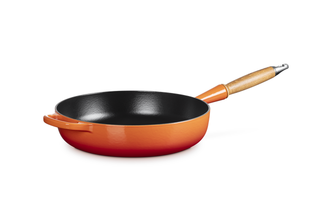 Cast Iron Signature Saute Pan with Wooden HandleFlame image number 5