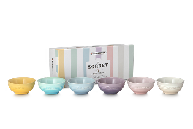Stoneware Sorbet Set of 6 Mini Bowls image number 1