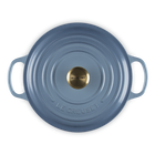 Cast Iron Signature Round CasseroleChambray image number 4