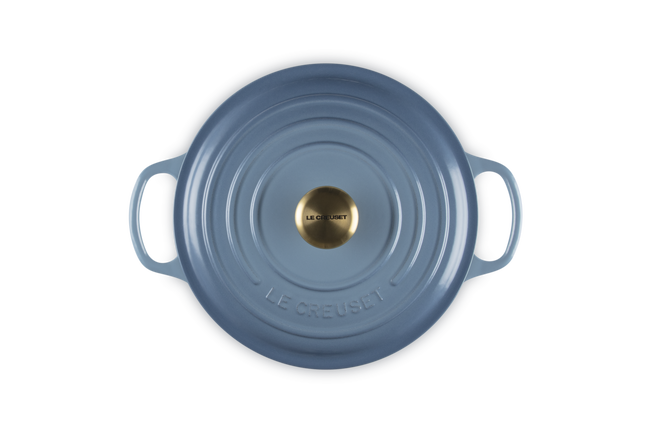 Cast Iron Signature Round CasseroleChambray image number 4