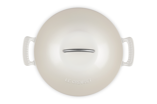 Le Creuset Cast Iron Classic Modern Heritage Shallow Casserole 28cm MeringueMeringue image number 5