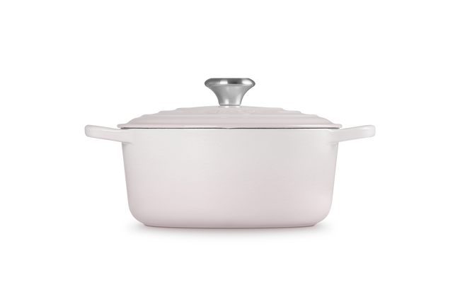 Cast Iron Signature Round CasseroleShell Pink image number 3