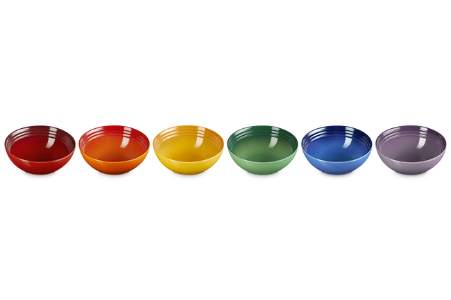 Stoneware Rainbow Set of 6 Cereal Bowls image number 3