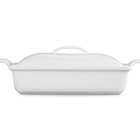 Stoneware Heritage Rectangular Dish with LidWhite image number 2