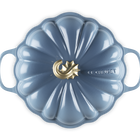 Le Creuset Cast Iron Signature Pumpkin Shallow Casserole 28cm ChambrayChambray image number 4