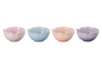 Le Creuset Stoneware Petal Set of 4 Mini Bowls Mix
