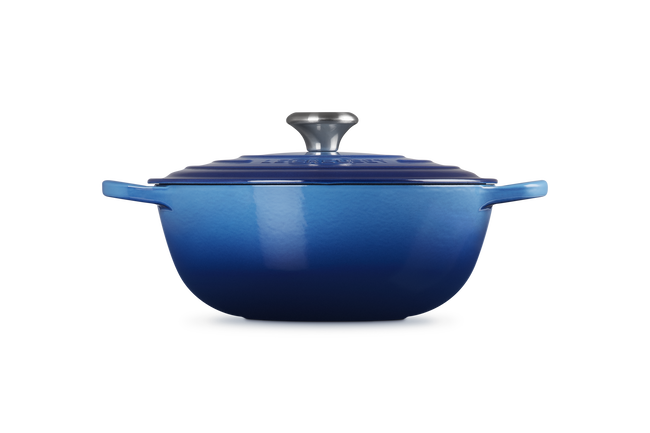 Le Creuset Cast Iron Signature Soup Pot 26cm Azure BlueAzure Blue image number 3