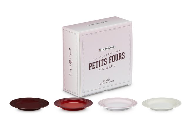 Stoneware Petits Fours Set of 4 Appetiser Plates image number 1