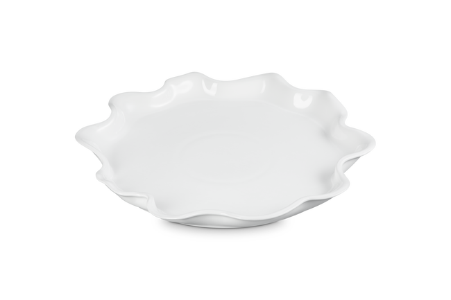 Stoneware Iris Serving PlatterWhite image number 2