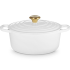 Cast Iron Signature Round CasseroleWhite image number 1