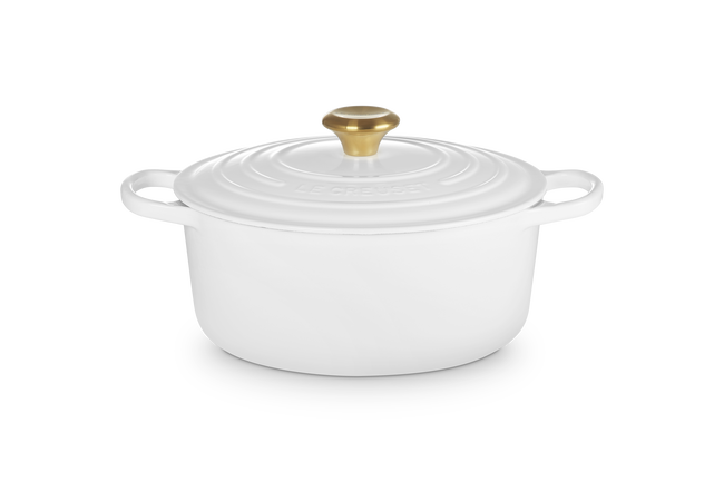 Cast Iron Signature Round CasseroleWhite image number 1