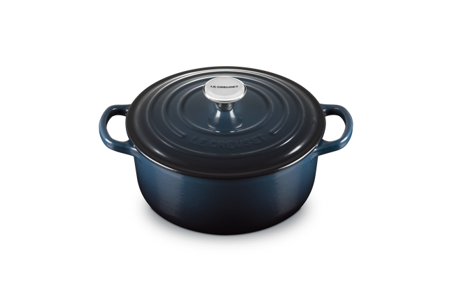 Le Creuset Cast Iron Signature Round Casserole 20cm NuitNuit image number 2