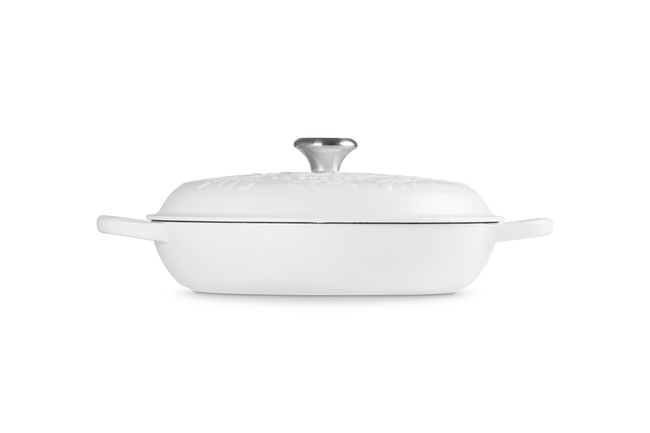 Cast Iron Olive Branch Shallow CasseroleCotton image number 3