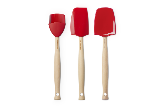 Le Creuset Silicone Craft 3-piece Utensil Set CeriseCerise image number 1