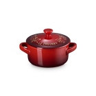 Le Creuset Stoneware Holly Mini Casserole with Gold Decal 10cm image number 1