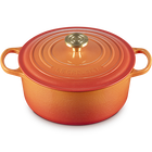 Cast Iron Flamme Dorée Signature Round Casserole with Crucible Knob image number 3