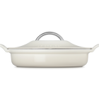 Le Creuset Cast Iron Classic Modern Heritage Shallow Casserole 28cm MeringueMeringue image number 3