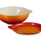Stoneware Signature Round Serving Bowl with LidFlame image number 1