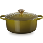 Cast Iron Signature Round CasseroleOlive image number 1