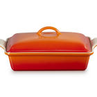 Stoneware Heritage Rectangular Dish with LidFlame image number 1
