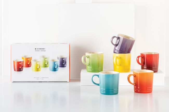 Stoneware Rainbow Set of 6 London 350ml Mugs image number 2