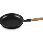 Le Creuset Cast Iron Signature Frying Pan with Wooden Handle 24cm Matte BlackMatte Black image number 2