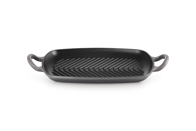 Le Creuset Cast Iron Signature Shallow Rectangular Grill 30cm FlintFlint image number 1