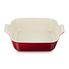 Stoneware Heritage Square DishCerise image number 3