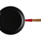 Le Creuset Cast Iron Signature Frying Pan with Wooden Handle 28cm CeriseCerise image number 4