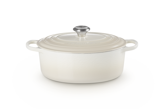 Cast Iron Signature Oval CasseroleMeringue image number 1