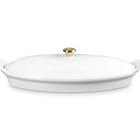 Stoneware Heritage Fish Baker with LidWhite image number 1