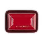 Stoneware Large Butter DishCerise image number 5