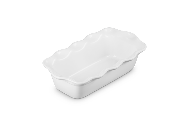 Stoneware Fluted Loaf Dish 23cmWhite image number 4