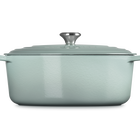 Le Creuset Cast Iron Signature Oval CasseroleSea Salt image number 3