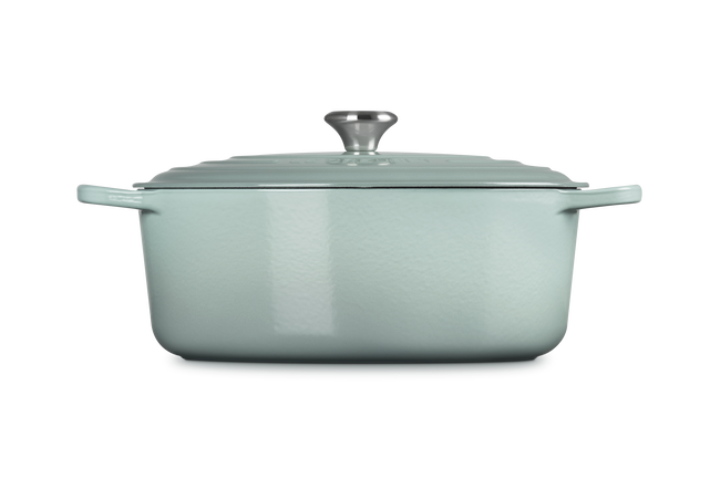Le Creuset Cast Iron Signature Oval CasseroleSea Salt image number 3
