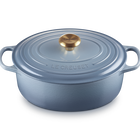Le Creuset Cast Iron Signature Oval Casserole 31cm ChambrayChambray image number 2