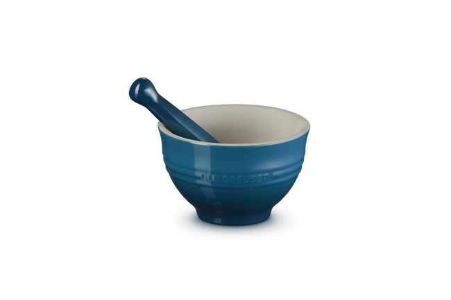 Stoneware Pestle & MortarDeep Teal image number 1
