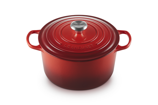 Cast Iron Signature Deep Round CasseroleCerise image number 2