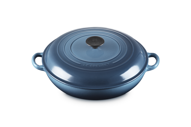 Le Creuset Cast Iron Classic Shallow CasseroleMarine image number 2
