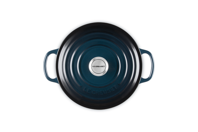 Le Creuset Cast Iron Signature Round Casserole 20cm NuitNuit image number 5