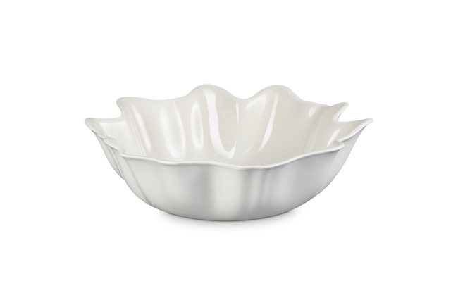 Stoneware Iris Serving BowlMeringue image number 1