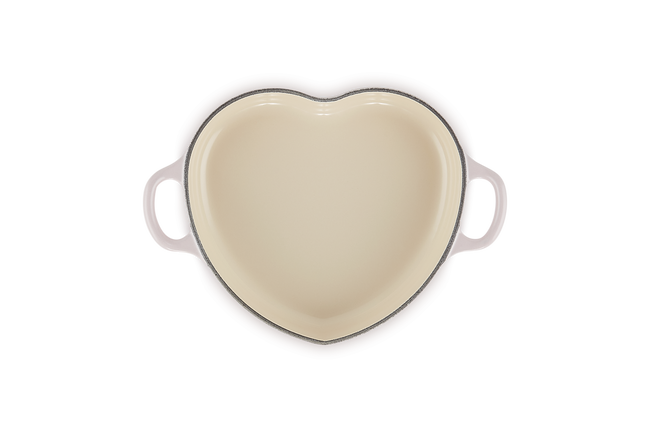 Cast Iron Heart Shallow Casserole with Light Gold Heart KnobShallot image number 5