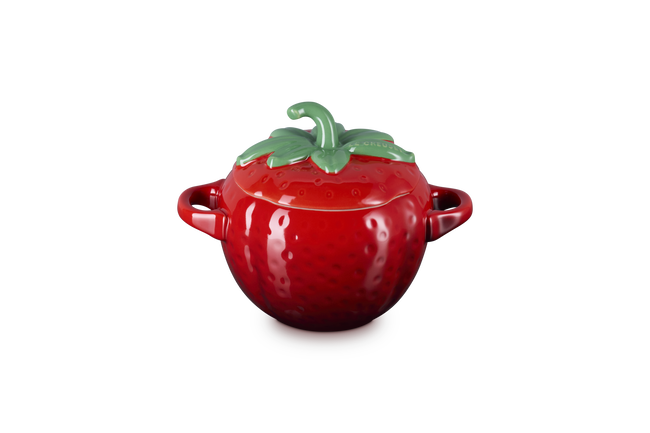 Le Creuset Stoneware Strawberry Fruit Mini Cocotte 570ml Cerise image number 1