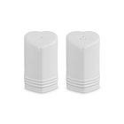 Stoneware Heart Salt & Pepper ShakersWhite image number 1