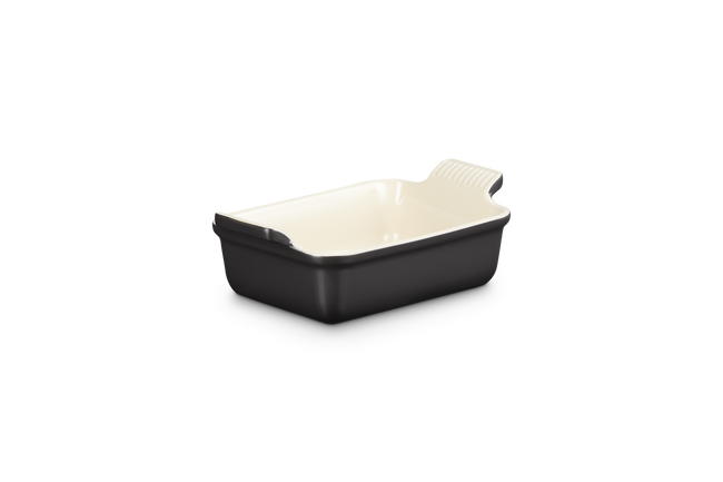 Stoneware Heritage Rectangular DishMatte Black image number 3