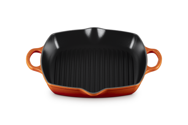 Le Creuset Cast Iron Signature Deep Square Grill 30cm FlameFlame image number 2