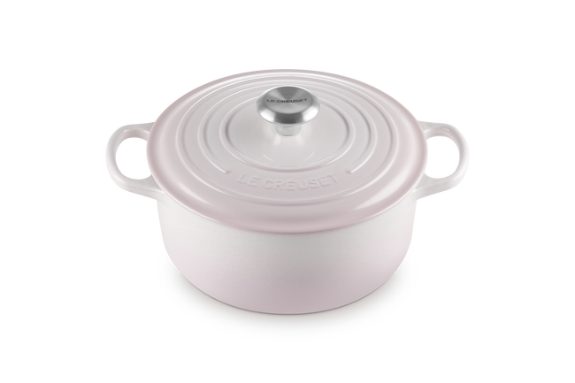 Cast Iron Signature Round CasseroleShell Pink image number 2